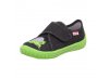 Dětská obuv zn. SUPERFIT - přezůvky, domácí (black/green)